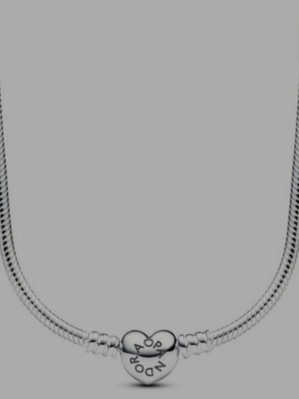 Pandora Moments Heart Clasp Snake Chain Necklace